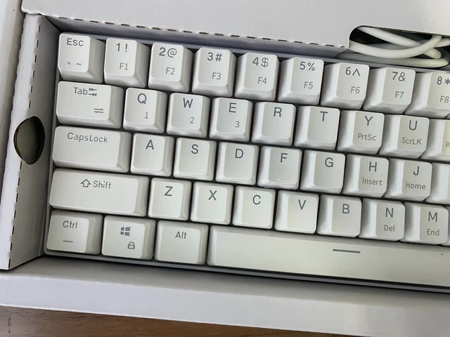 Alt view image 5 of 7 - GANSS ALT61 Mechanical Gaming Keyboard - 61-Key Compact Design, Dual Mode (2.4GHz Wireless + Bluetooth), Cherry MX Red Switches, RGB Backlit, Hot-Swappable, Multi-Device Pairing for PC and Mobile