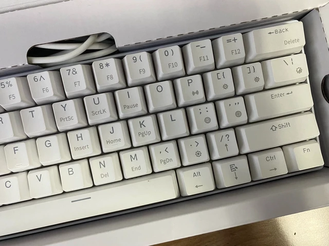 Alt view image 3 of 7 - GANSS ALT61 Mechanical Gaming Keyboard - 61-Key Compact Design, Dual Mode (2.4GHz Wireless + Bluetooth), Cherry MX Red Switches, RGB Backlit, Hot-Swappable, Multi-Device Pairing for PC and Mobile