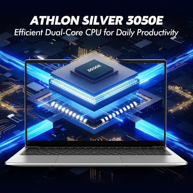 Alt view image 5 of 7 - Exsurf 2025 15.6" FHD IPS Laptop Computer,T156A AMD Athlon 3050e 32GB RAM 1TB SSD, Fingerprint+Backlit Keyboard, Full TYPE-C, HDMI, USB3.0/2.0, SODIMM*2, Win11 Silver