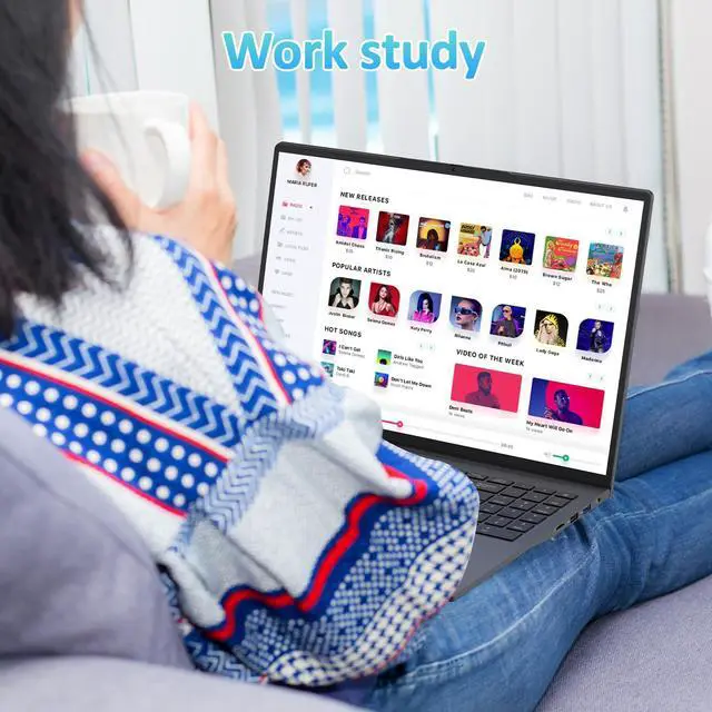 Alt view image 7 of 7 - Exsurf 16" Laptop AMD Ryzen 7 7840HS, 32GB DDR5 RAM, 1TB NVMe SSD, Windows 11 Pro Gaming Computer, Backlit, Fingerprint, WiFi 6, Bluetooth 5.3, Webcam Switch, Gray