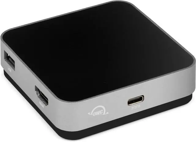 Main image of OWC Travel Dock USB C Docking Station, 4k Resolution Universal Laptop Docking Station with Charging 100W, Thunderbolt 3, HDMI 2.0, and SD Card, 5 Ports of Connectivity, Space Grey