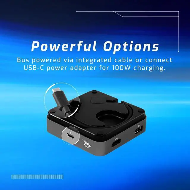 Alt view image 3 of 6 - OWC Travel Dock USB C Docking Station, 4k Resolution Universal Laptop Docking Station with Charging 100W, Thunderbolt 3, HDMI 2.0, and SD Card, 5 Ports of Connectivity, Space Grey