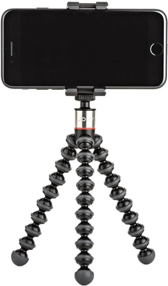 Main image of JOBY GripTight ONE GP, Universal Phone Holder, Magnetic GorillaPod Flexible Small Tripod for Smartphone, Foldable and Portable , Watch FIFA World Cup Football, Black