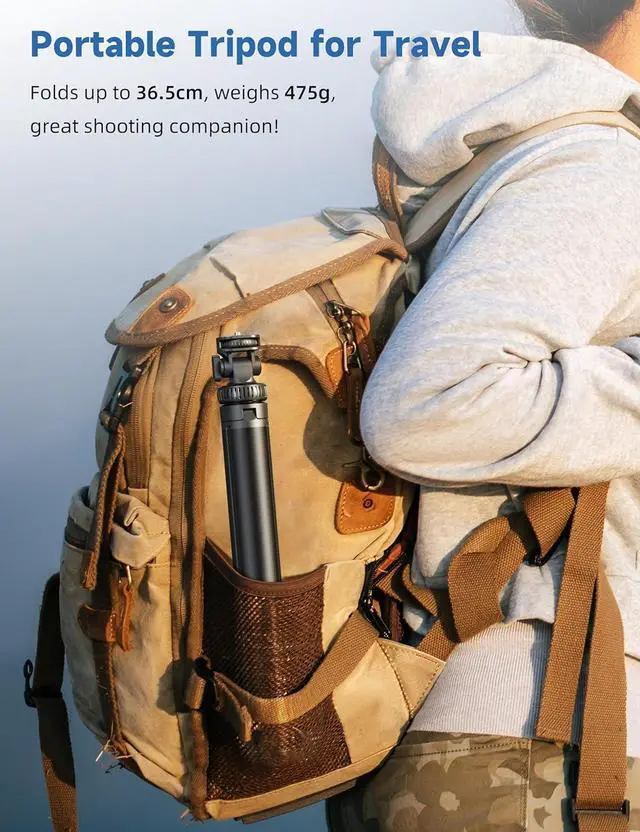 Alt view image 7 of 7 - 75" Phone Tripod, Selfie Stick with Remote and Phone Holder, Extendable Tripod for iPhone, Aluminum Cellphone TripodStand 360° Rotation Travel Tripods Compatible with iPhone Android, GoPro