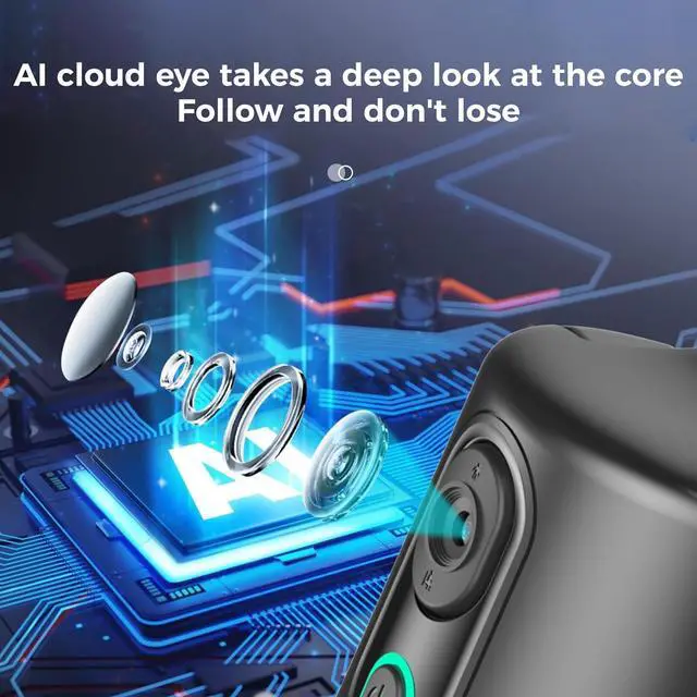 Alt view image 4 of 7 - Auto Face Tracking Phone Holder,No App Required,360° Rotation Phone Camera Stand with Remote and Gesture Control, Smart Shooting Tripod for Vlog/TIK Tok Live Streaming YouTube Video Recording