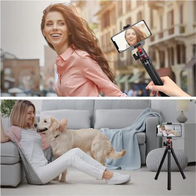 Alt view image 7 of 7 - COMAN Flexible Mini Phone Tripod, Waterproof Stand for Camera GoPro, Hidden Cell Phone Mount, Portable Travel Tripod for Video Recording Vlogging Selfie