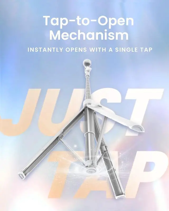 Alt view image 2 of 7 - Tripod for iPhone, 66 JustTap Phone Tripod, Selfie Stick Cell Phone Stand for Recording Travel, Content Creator Essentials, White
