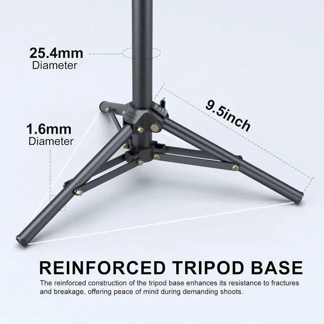 Alt view image 7 of 7 - Selfie Stick & Tripod LINCO, Integrated, Heavy Duty, Lightweight, Bluetooth Remote for Apple & Android Devices, Separable Tripod Feet, Extends to 52", Black