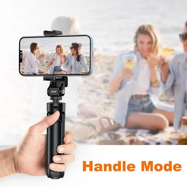 Alt view image 6 of 7 - COMAN EX390 Extendable Mini Camera Tripod, Desktop Stand with Metal Phone Tripod Mount, Tabletop Tripod with 1/4" Screw for DSLR Camera Webcam Phone Holder Selfie Stick Vlog