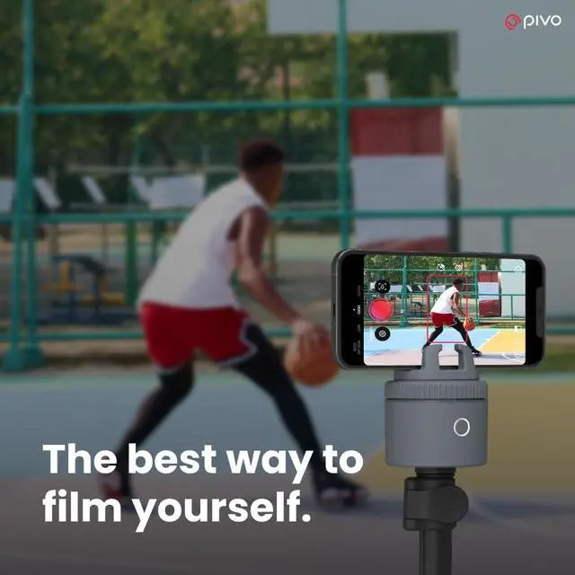 Alt view image 5 of 7 - Pivo Sports Lite Pack Auto Tracking Phone Holder, 360° Rotation Phone Stand for Sports Training, Racket Sports, Tennis, Gym, Basketball Video Tracker, Handsfree Photo & Video Recording - Gray