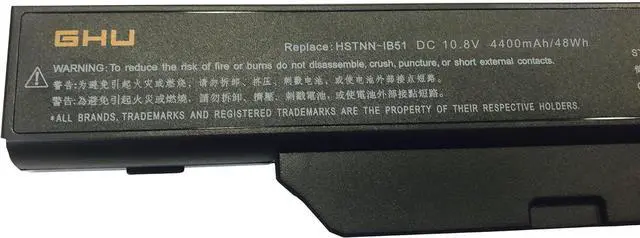 Alt view image 3 of 6 - GHU New Battery HSTNN-LB51 HSTNN-IB52 HSTNN-IB51 HSTNN-IB62 451086-121 451085-141 Compatible with HP Compaq 510 511 550 610 Series Notebook 6720S 6730S 6730 6735S 6820S 6830S