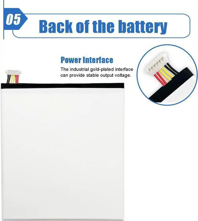 Alt view image 5 of 6 - Dentsing EB-BT355ABE Compatible/Replacement Laptop Battery for Samsung Galaxy TAB A 8" SM-T350 T355C Tab5 P350 EB-BT355ABC EB-BT355ABA
