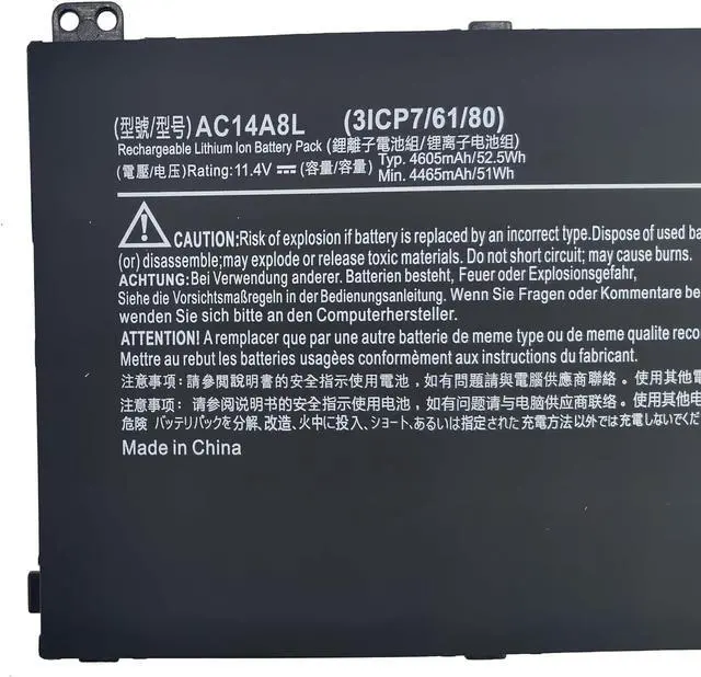 Main image of Batterymarket New AC14A8L Replacement Battery Compatible with Acer V15 Nitro Aspire VN7-571 VN7-591 VN7-571G VN7-791G VN7-791 Series 11.4V 52.5Wh