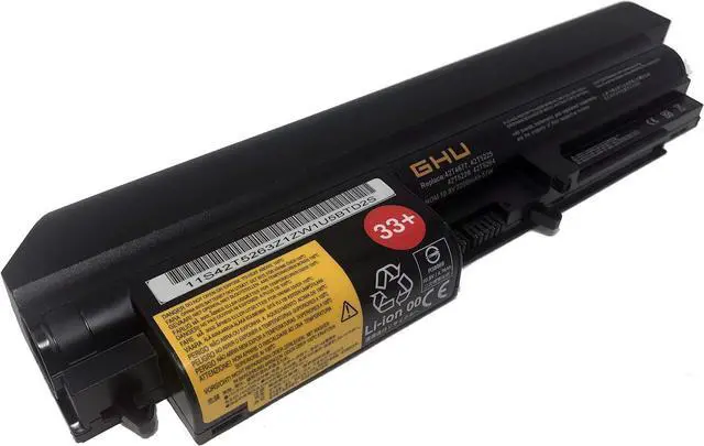 Alt view image 2 of 6 - GHU New Battery 57 Wh for 33+ 41U3198 43R2499 42T4531 Compatible with Lenovo Thinkpad T61 R61 R61i 14-Inch Widescreen R400 T400 42T5263 42T5229 42T5227 42T4677 42T5265 42T4552 42T5228 42T4530
