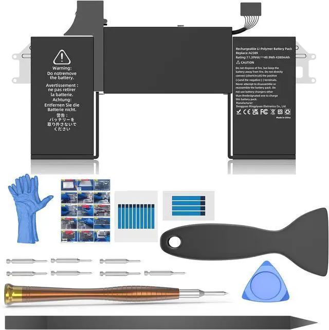 Main image of A2337 Battery Replacement, A2389 Battery for MacBook Air 13 inch 2020 M1 Model A2337 EMC 3589 Identifier MacBookAir10,1 Capacity 11.39V 49.9Wh 4380mAh