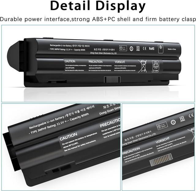 Alt view image 3 of 7 - SLE-TECH Battery Compatible with Dell XPS 17 L701X/ L702X XPS 15 L501X/ L502X XPS 14 L401X J70W7 JWPHF R795X WHXY3
