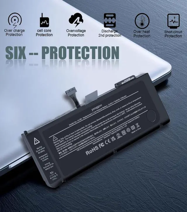 Alt view image 4 of 7 - Battery for MacBook Pro 15 Inch A1286 Early 2011 Late 2011 Mid 2012, Laptop Battery Replacement Model A1382 Battery EMC 2353 2563 2556 7200mAh (Upgraded 6.2 Versions)