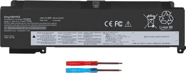 Main image of 01AV406 Laptop Battery Replacement for ThinkPad T460S T470S Series Notebook Internal SB10J79003 00HW038 00HW025 00HW024 01AV462 01AV405 01AV407 01AV408 Black 27WH Desktop 3-Cell