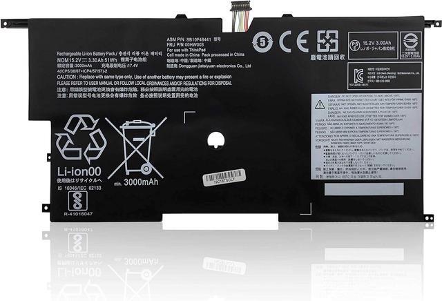 Main image of 00HW003 Battery Fit for Lenovo ThinkPad X1 Carbon Gen 3 3rd 2015, SB10F46440 00HW002 Laptop, 15.2V 50Wh