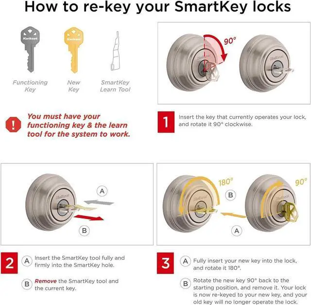 Alt view image 4 of 5 - Kwikset 96900-381 690T 15 SMT BBPKG Satin Nickel Tylo Entry Combo Set