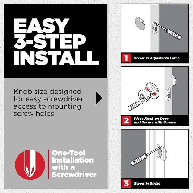 Alt view image 4 of 7 - Kwikset Tylo Entry Door Knob with Lock and Key, Secure Keyed Handle Exterior, Front Entrance and Bedroom, Satin Nickel, Pick Resistant SmartKey Rekey Security and Microban