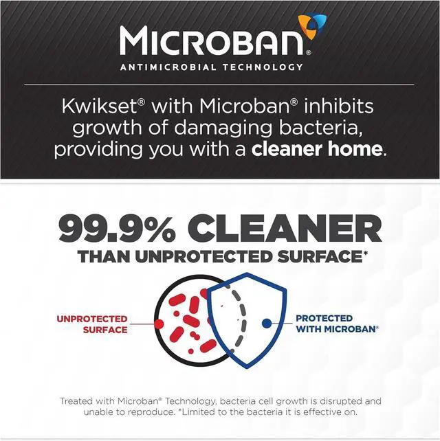 Alt view image 6 of 7 - Kwikset Tylo Entry Door Knob with Lock and Key, Secure Keyed Handle Exterior, Front Entrance and Bedroom, Satin Nickel, Pick Resistant SmartKey Rekey Security and Microban