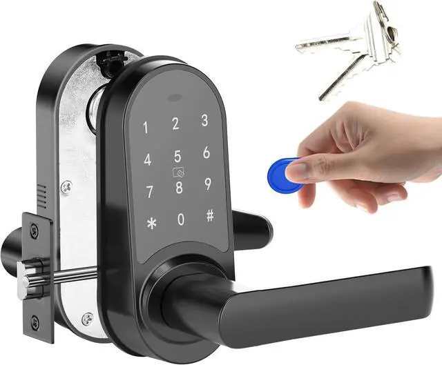 Main image of Keyless Entry Door knob,Electronic Keypad Door Lock,Door Locks with keypads,Matte Black