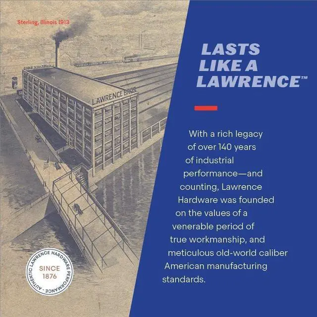 Alt view image 3 of 3 - Lawrence Door Knob Cylindrical Lock Storeroom Function Key unlocks Exterior Satin Stainless Steel Finish LH5307OB -US32D UL Certified ANSI/BHMA Grade 2 Commercial Door Knob for Heavy Duty Use