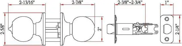 Alt view image 5 of 7 - Ball Polished Brass Privacy Bed/Bath Door Knob