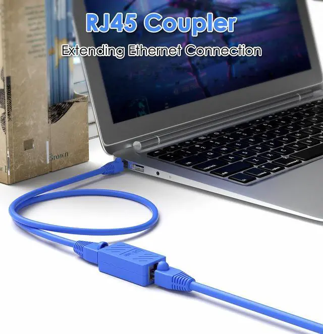 Alt view image 2 of 7 - Oneme Ethernet Cable Extender,RJ45 Coupler, Extender Connector - Ethernet Coupler Female to Female (Blue 10 Pack)