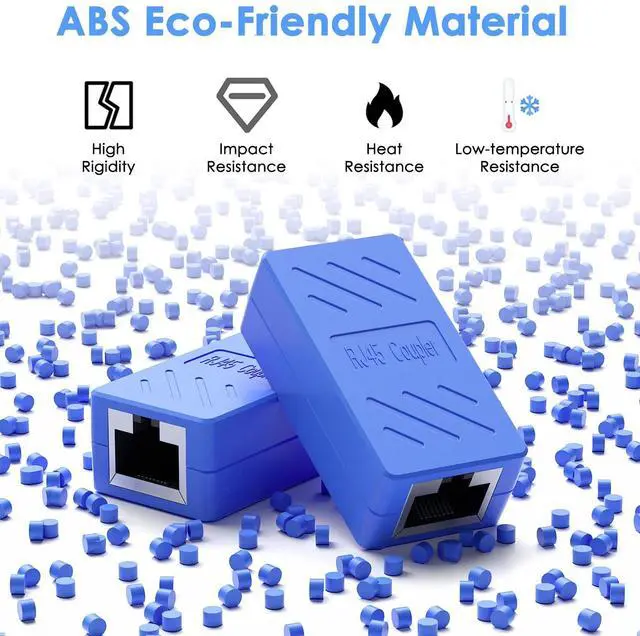 Alt view image 3 of 7 - Oneme Ethernet Cable Extender,RJ45 Coupler, Extender Connector - Ethernet Coupler Female to Female (Blue 10 Pack)