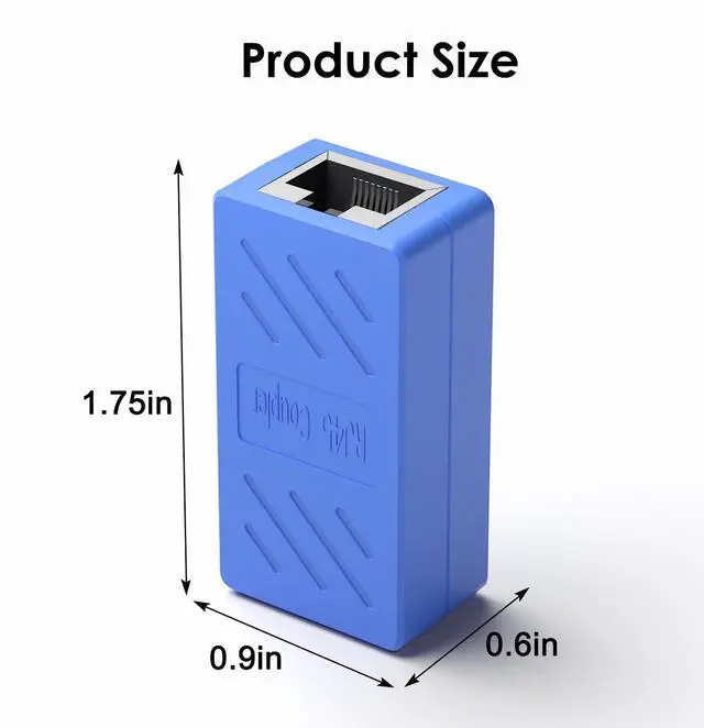 Alt view image 4 of 7 - Oneme Ethernet Cable Extender,RJ45 Coupler, Extender Connector - Ethernet Coupler Female to Female (Blue 10 Pack)