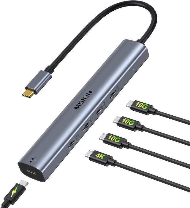 Main image of USB C Hub 10Gbps,MOKiN USB C Splitter with 4K@60Hz Video Output,100W PD Charging,Data Transfer,USB4 Multiport Dongle for MacBook Pro,iPad Pro and Type-C Devices