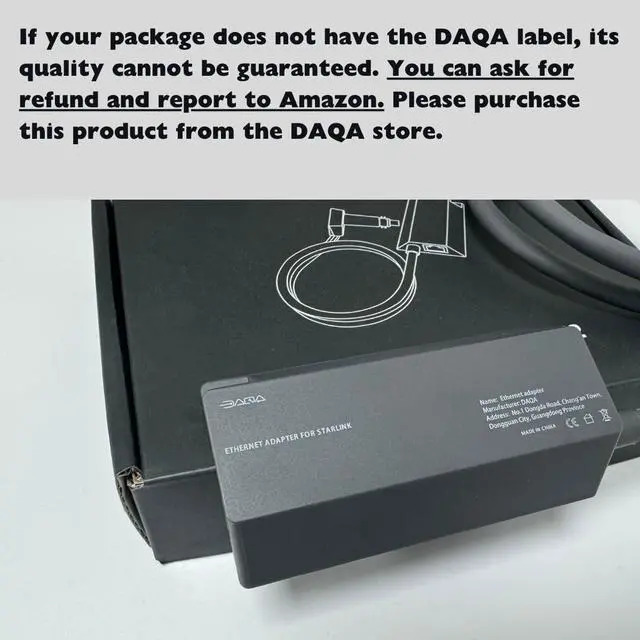 Alt view image 2 of 5 - Compatible with Starlink Ethernet Adapter, for Starlink V2, Compatible with Starlink Internet Kit Satellite, for Starlink Adapter to RJ45 WiFi Router, Connection for Starlink Gen 2