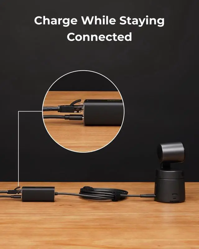 Alt view image 4 of 4 - OBSBOT USB-C to Ethernet Adapter, 10 100 Mbps, Power Over Ethernet (PoE) Support, Dual Ethernet and USB-C Interface, Compatible Tail Air, MacBook, PC, etc.