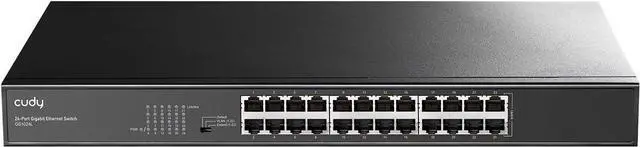 Main image of Cudy 24 Port Gigabit Ethernet Switch Desktop/ Rackmount Plug & Play Shielded Ports Sturdy Metal Fanless Quiet Traffic Optimization 19 Inch GS1024L