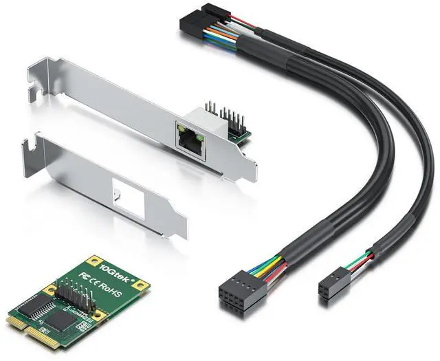 Alt view image 4 of 6 - 10Gtek Mini PCIe 1G Ethernet Network Card (Intel I210AT), with LED Light, 30-cm Cable Length, Single Port RJ45, Mini Pice Interface, not for M.2