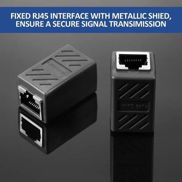 Alt view image 6 of 7 - Frienda RJ45 Coupler, Ethernet Extension Adapter Network Connector for Cat7/Cat6/Cat5e/Cat5 Ethernet Network Cable Coupler Female to Female (15, Black)