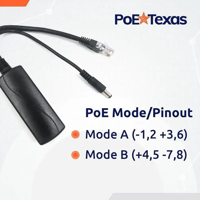 Alt view image 4 of 6 - PoE Texas IEEE 802.3af 12v Splitter - Power Over Ethernet Single PoE Splitter 12v 12w Gigabit Data - Active Opto-Isolated Protection for 12 Volt DC Powered Devices, IP Camera, Foscam, Arduino