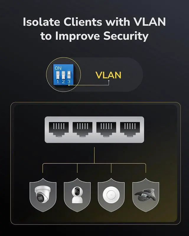 Alt view image 7 of 7 - Cudy 8 Port Fast Ethernet 100Mbps PoE Switch 8 PoE+ Ports @120W, Plug & Play Sturdy Metal w/Shielded Ports Extend Mode Priority Mode FS1010PG