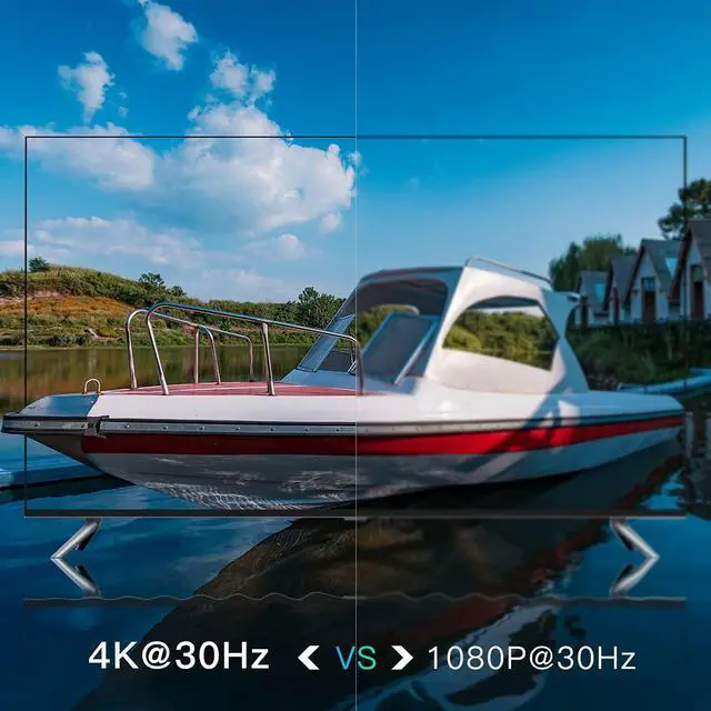 Alt view image 5 of 7 - PWAYTEK 4K HDMI Over Ethernet Cat5e/6 Extender, Extend 4K@30Hz/1080P Upto 328Ft, Lossless Audio Video, Support POC/EDID