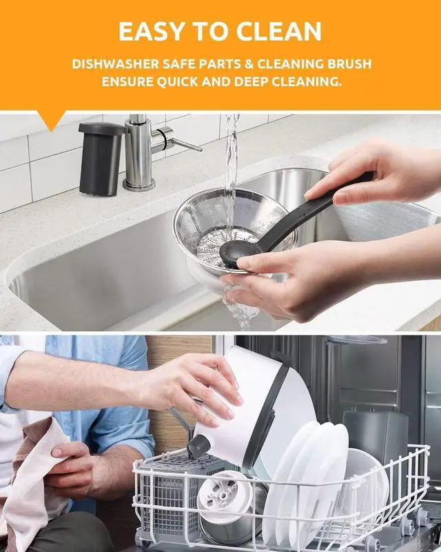 Alt view image 6 of 7 - GDOR 800W Juicer Machine, 3 Wide Feed Chute, Dual-Speed Centrifugal Juicer for Fruits & Vegetables, Anti-Drip Function, BPA-Free, Easy to Clean with Brush, White