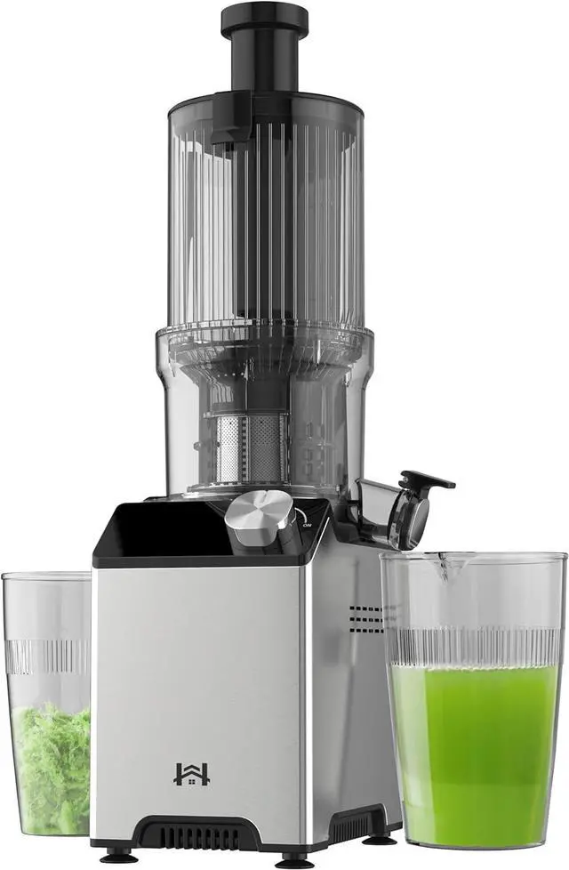 Main image of Cold Press Juicer, Juicer Machines with 4.35'' Wide Feed Chute, Stainless Steel Masticating Juicers Easy to Clean, Ergonomic Operational Panel Design, High Juice Yield, Platinum Color Knob