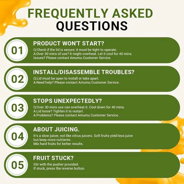 Alt view image 7 of 7 - AMZCHEF Juicer Machines, 5.8" Extra Self-Feeding Cold Press Juicer for Whole Vegetable & Fruit, Juice Extractor Machine with Large Auger & Triple Strainers, Easy to Clean, High Juice Yield, Black