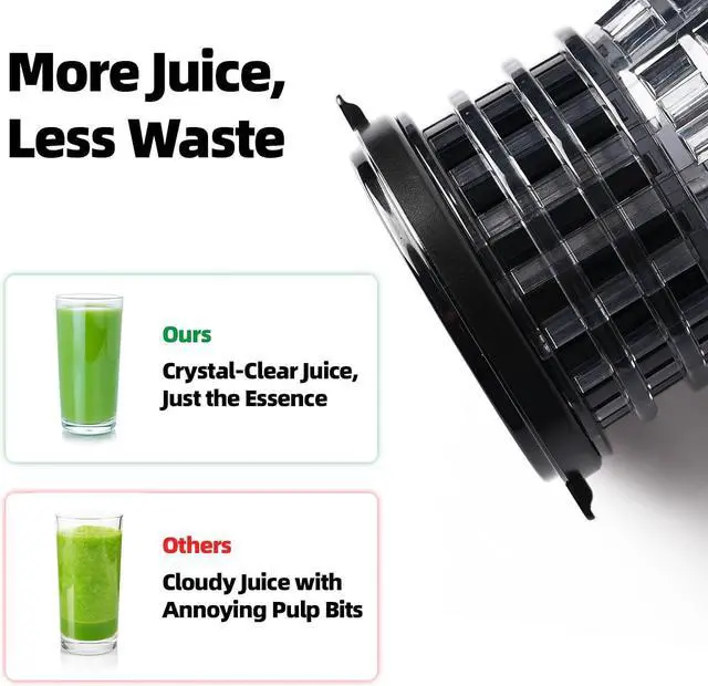 Alt view image 5 of 7 - Godspeeds® Cold Press Juicer Machine, Slow Juicer with 5.8" Wide Feed Chute, Easy Clean Toothed Filter & Powerful Masticating Technology - Ideal Gift for Wellness & Holistic Lifestyle Fans