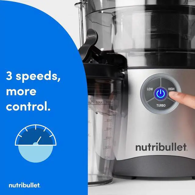 Alt view image 4 of 7 - NutriBullet Juicer Pro Centrifugal Juicer Machine for Fruit, Vegetables, and Food Prep, 27 Ounces/1.5 Liters, 1000 Watts, Silver, NBJ50200