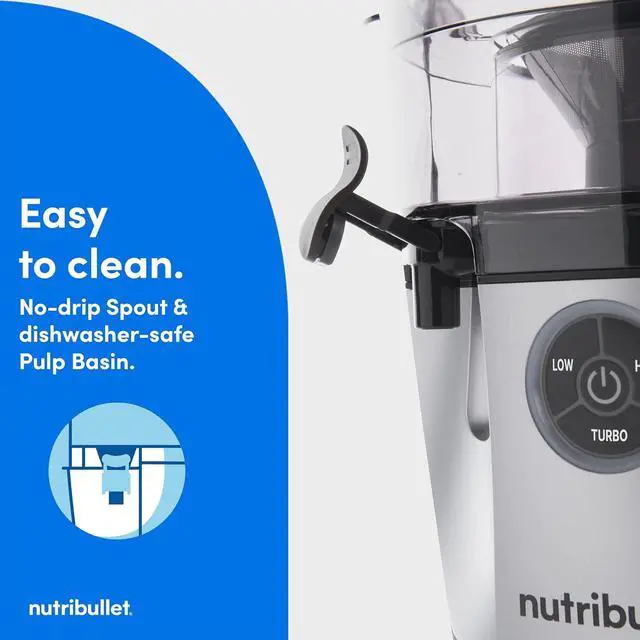 Alt view image 6 of 7 - NutriBullet Juicer Pro Centrifugal Juicer Machine for Fruit, Vegetables, and Food Prep, 27 Ounces/1.5 Liters, 1000 Watts, Silver, NBJ50200