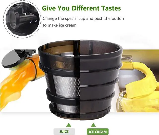 Alt view image 4 of 7 - Juicer Machines, Taylor Swoden 200W Cold Press Juicer 3.4in Large Feed Chute Slow Masticating Juicer BPA-Free Juice Extractor with Quiet Motor, Easy to Clean, Recipes for Fruit, Vegetable and Sorbet