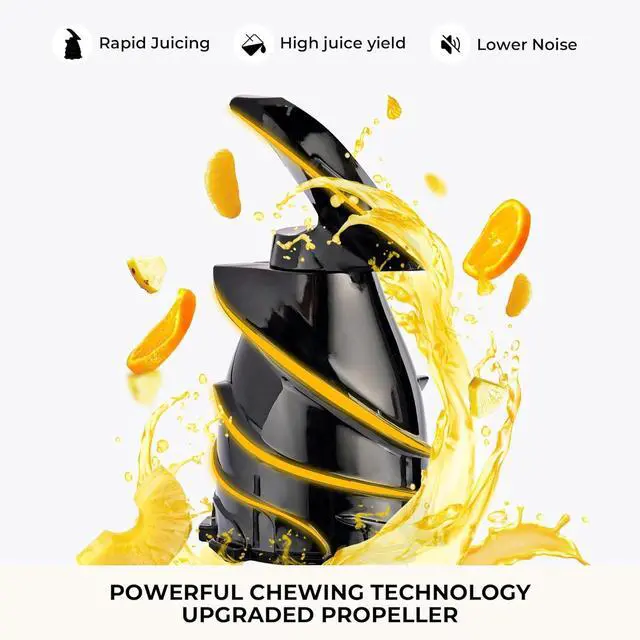 Alt view image 4 of 7 - SUSTEAS Cold Press Juicer, 5.3" Feed Chute Slow Masticating Machines with 300W, Fit Whole Fruits & Vegetables, Easy to Clean, High Juice Yield, White