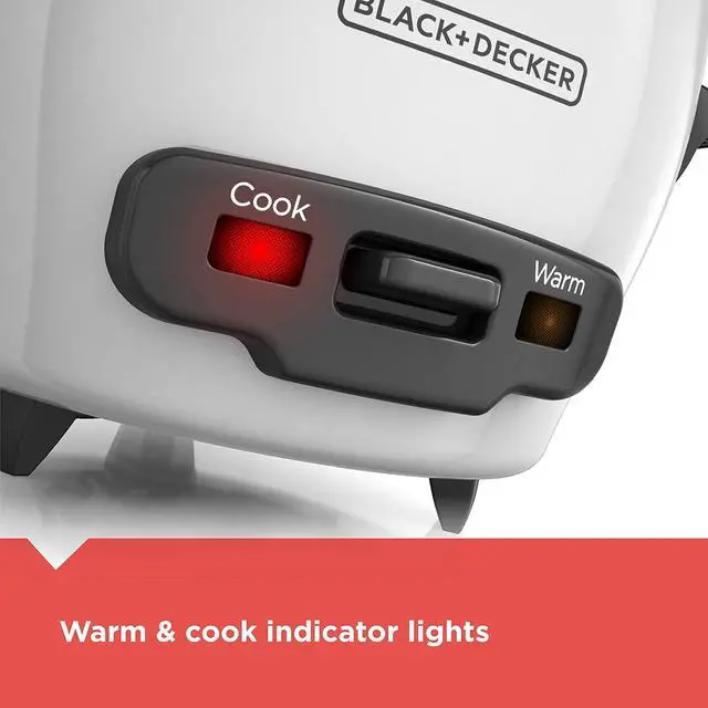 Alt view image 3 of 7 - BLACK+DECKER 16-Cup Rice Cooker, 8-Cup Uncooked Rice, Steaming Basket, Removable Non-Stick Bowl, One Touch, Keep Warm